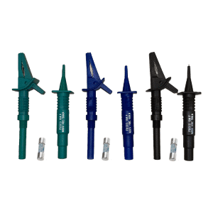 Leaderman LDM-FPS1 Electricians Electrical Testing Fused Test Probes and crocodile/alligator clips – 4mm push-fit
