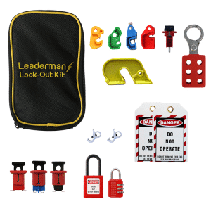Leaderman LDM-LOI-K4 Lockout Isolation Kit with large MCB lock