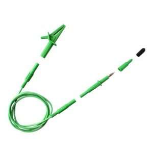 Leaderman LDM-006 Test Lead, Probe and Crocodile Clip Set for Earth Bond Testing (Green)