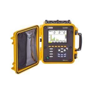 Chauvin Arnoux CA8436 Qualistar+ IP67 Field Use Power Analyser, 3 Phase, c/w S/W, voltage leads, clips – No current clamps.