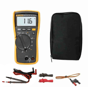 Fluke 116 HVAC Multimeter with Temperature and Microamps with Temperature Probe, AC175 & Case (KIT99)