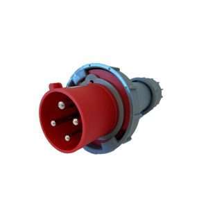 Plug SFN-0342 AC415V  63A 3P+E IP67 Red Straight Connector 4 Pin Industrial Plug