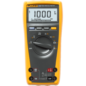 Fluke 175 True-RMS Digital Multimeter, True RMS, 10A ac Max, 10A dc Max, 1000V ac Max