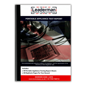 Leaderman LDM-PR PAT Portable Appliance Test Report Pad/Log Book