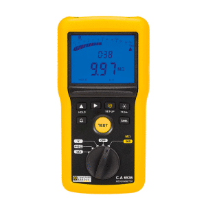 Chauvin Arnoux CA6536 Insulation Tester, digital, 10-100V DC, in 1V Steps Cat.IV 600V, c/w carrying case & leads.