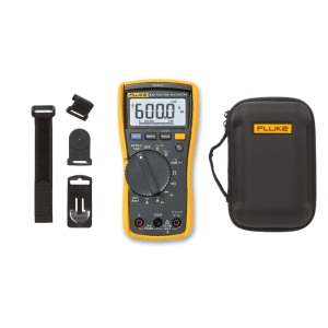 Fluke 117 Digital Multimeter Kit with TPAK Hanging Strap & FLU-C11XT Protective Hard Case