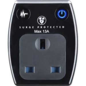 Masterplug Single Socket Surge Protected Power Adaptor with Two USB Charging Points