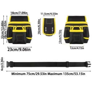 Professional Large Capacity Tool Belt with Magnetic Storage
