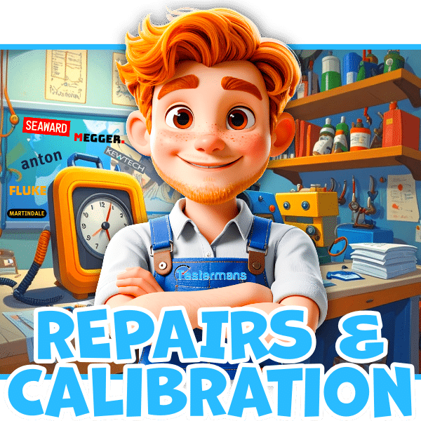 Pixar‑style 3D calibration technician representing a Testermans engineer. Click to shop all calibration services.